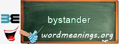 WordMeaning blackboard for bystander